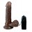 Купить Реалистичный вибратор на присоске темно-коричневого цвета Man Size (00123) фото 