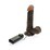 Купить Реалистичный вибратор на присоске темно-коричневого цвета Man Size (00123) фото 2