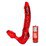Купить Красный гелевый страпон-вибратор (00420) фото 3