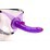 Купить Фиолетовый гелевый страпон на ремешках Crystalessence Harness (00406) фото 