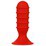    Menzstuff Ribbed Torpedo Dong 4 inch Red (15336)  